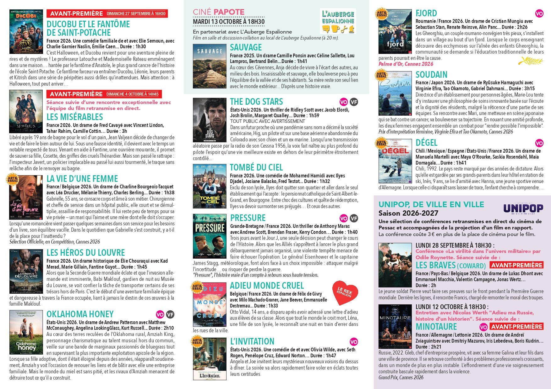 Programme page 1
