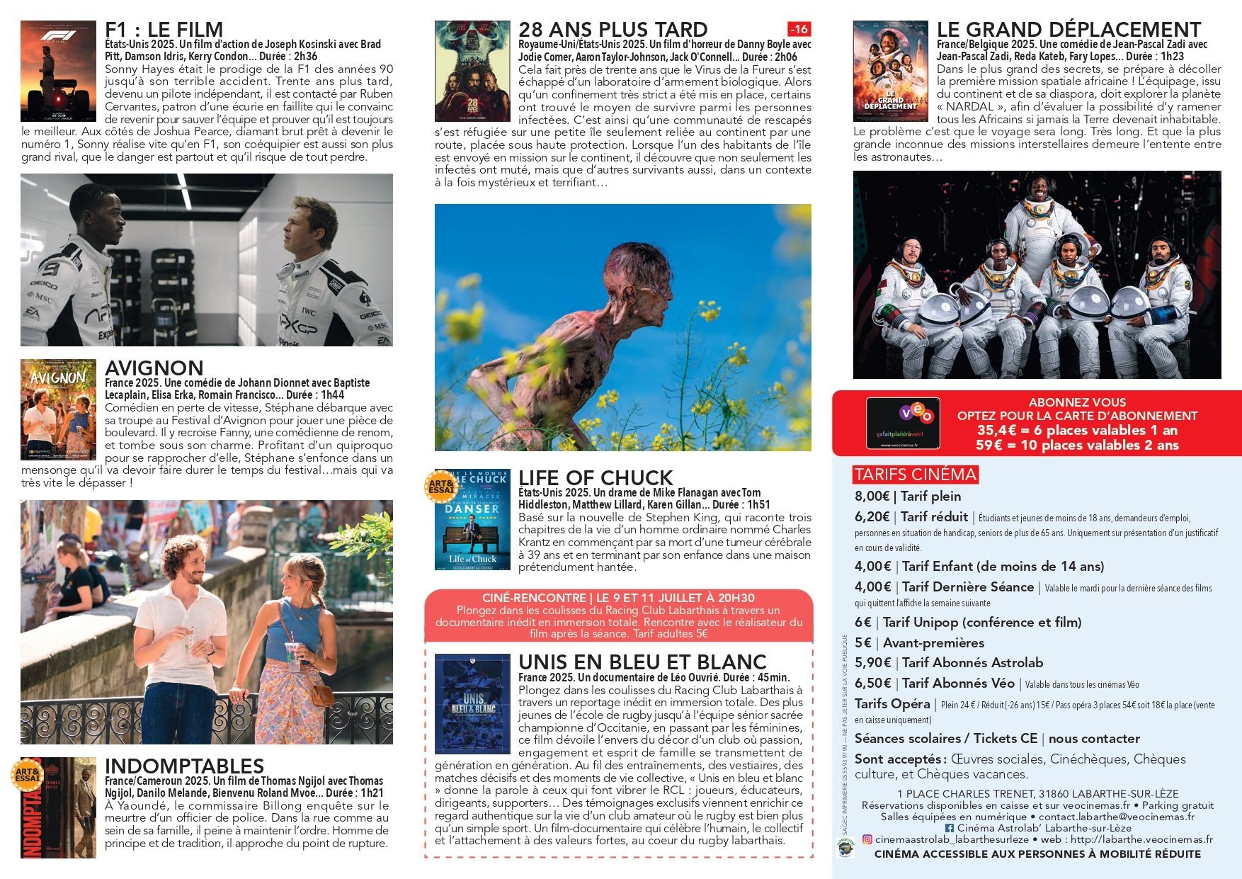 Programme cinéma Astrolab Labarthe page 1