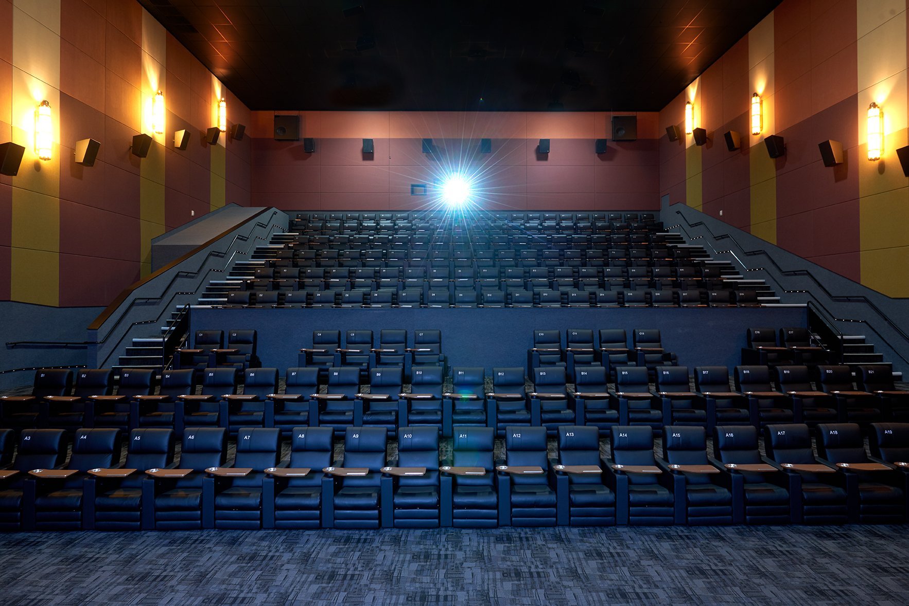 spacious movie theater