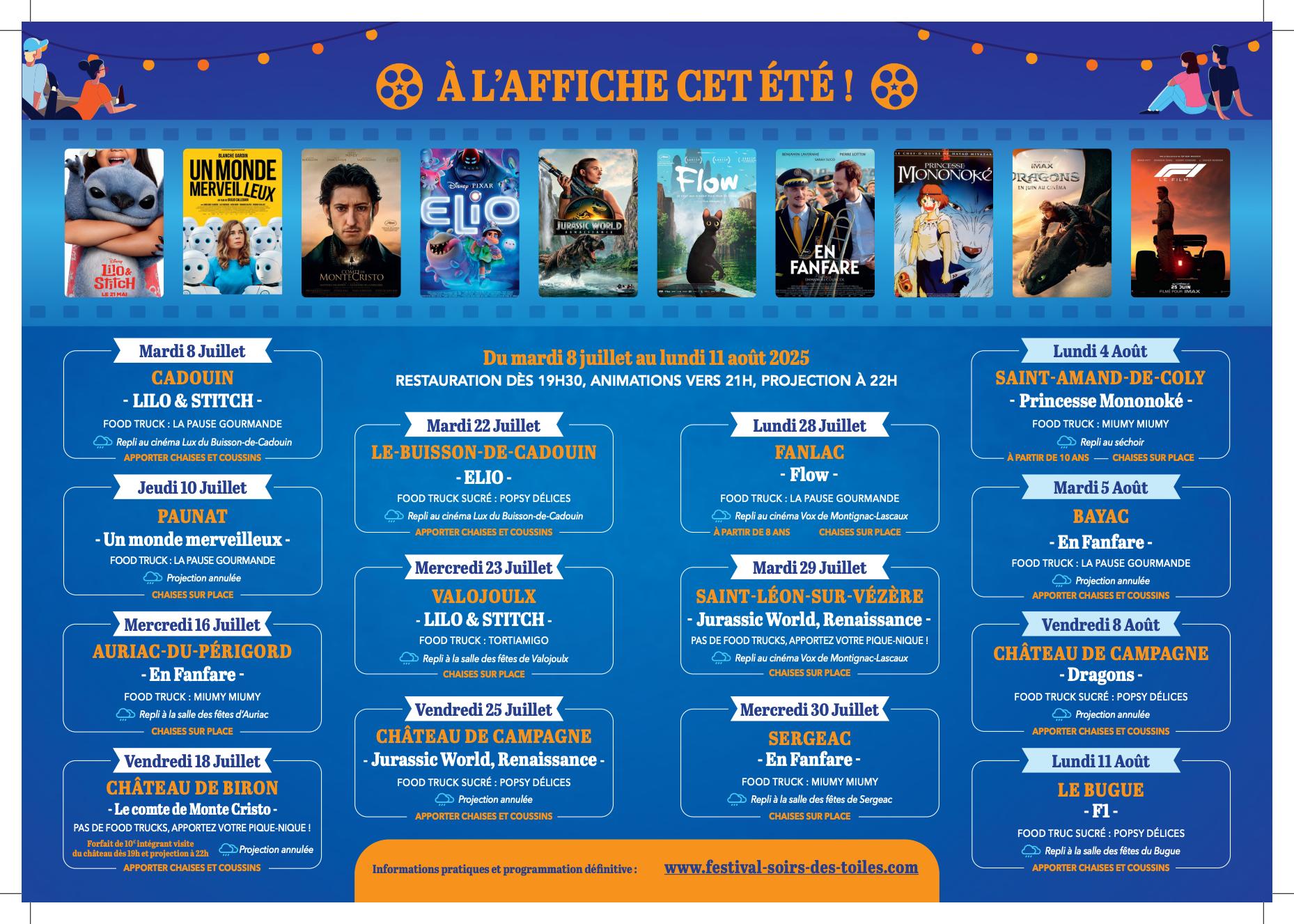Festival de cinéma plein air "SOIRS DES TOILES"
