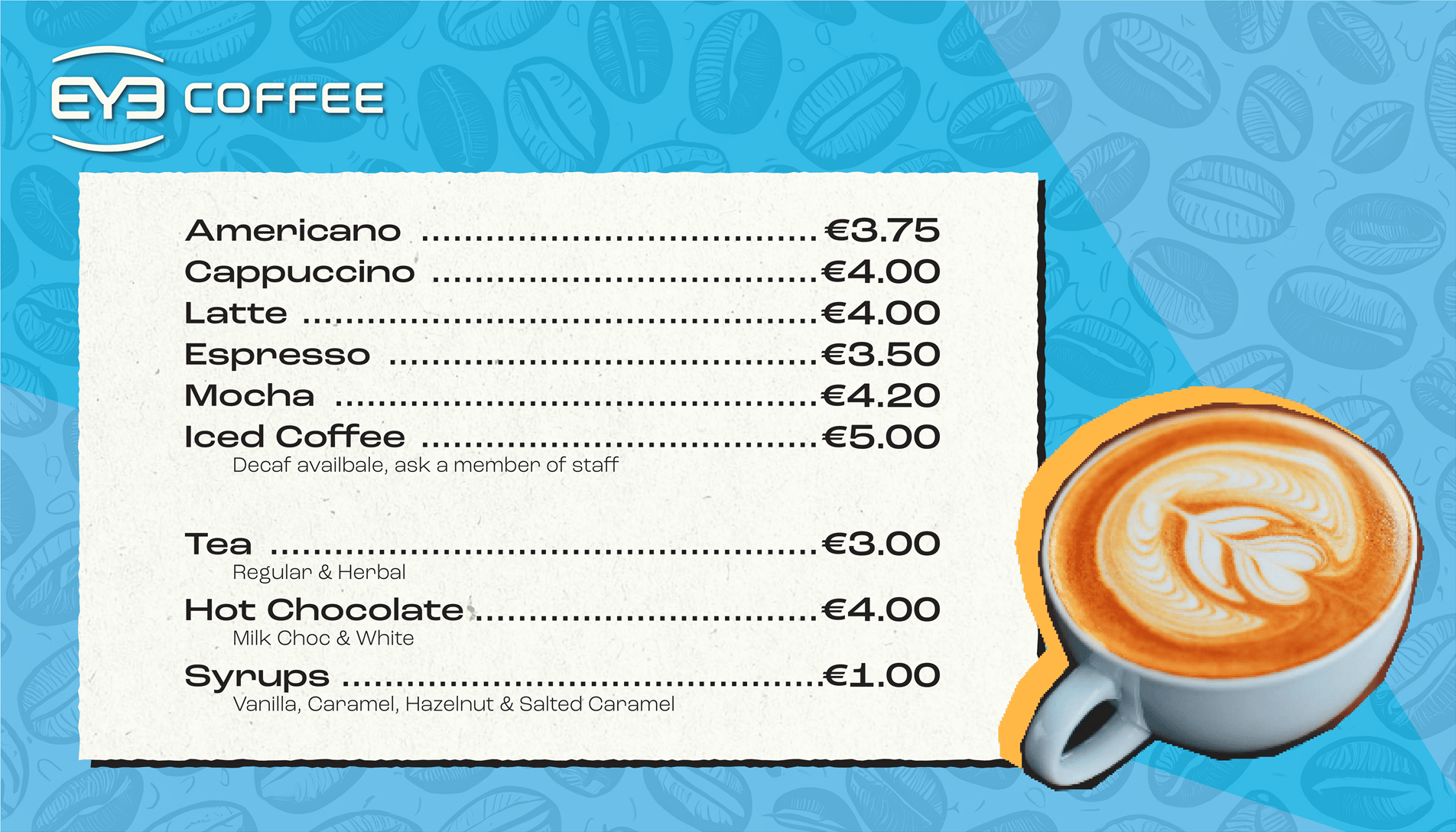 Specialty Coffee Menu