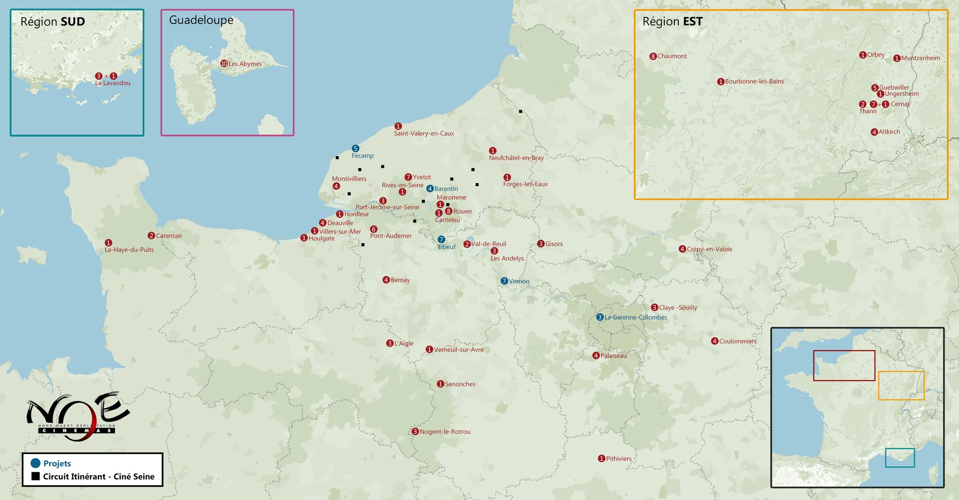 carte implantation noé cinémas
