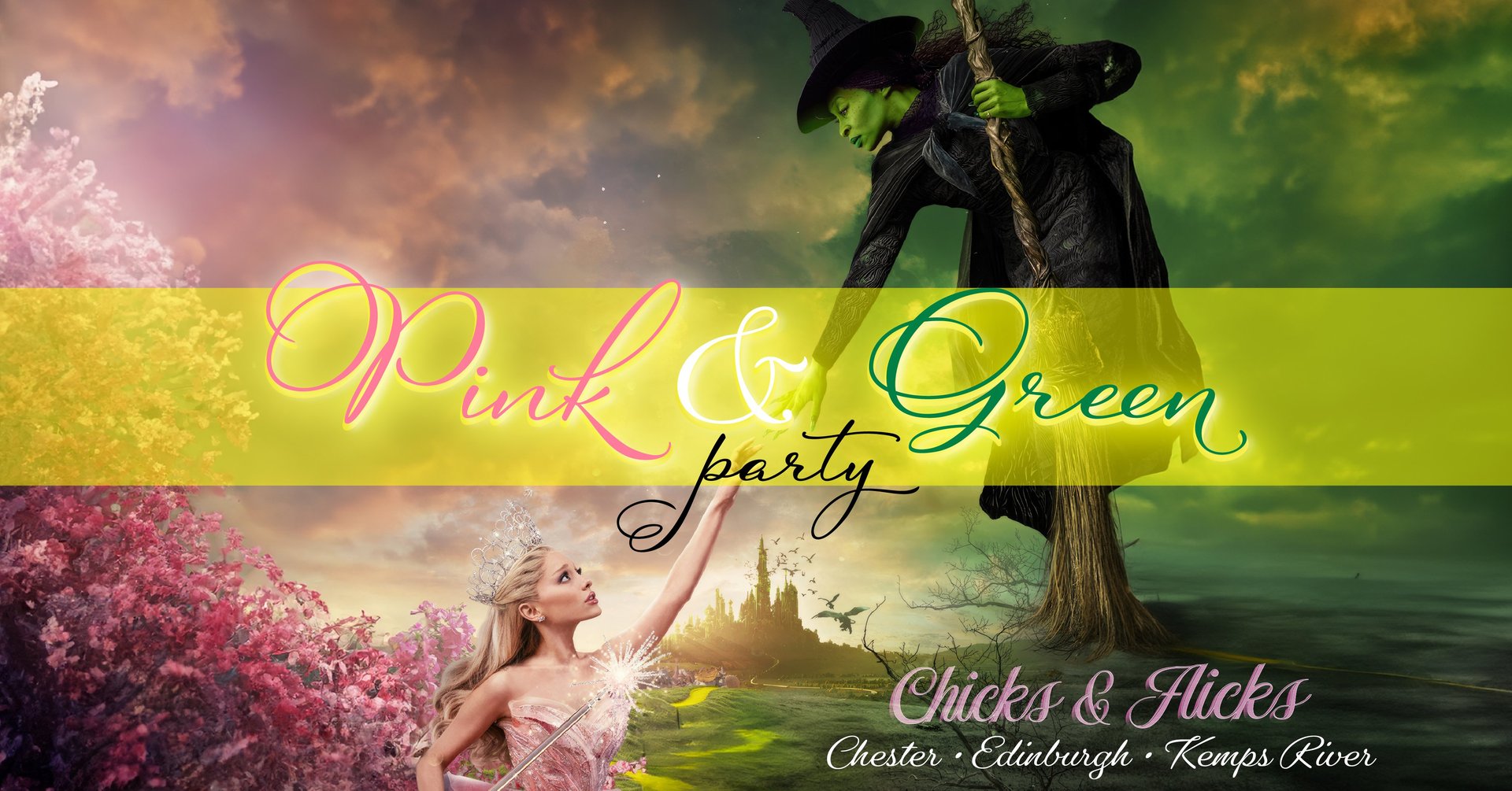 Chicks & Flicks: Wicked Pink & Green Party