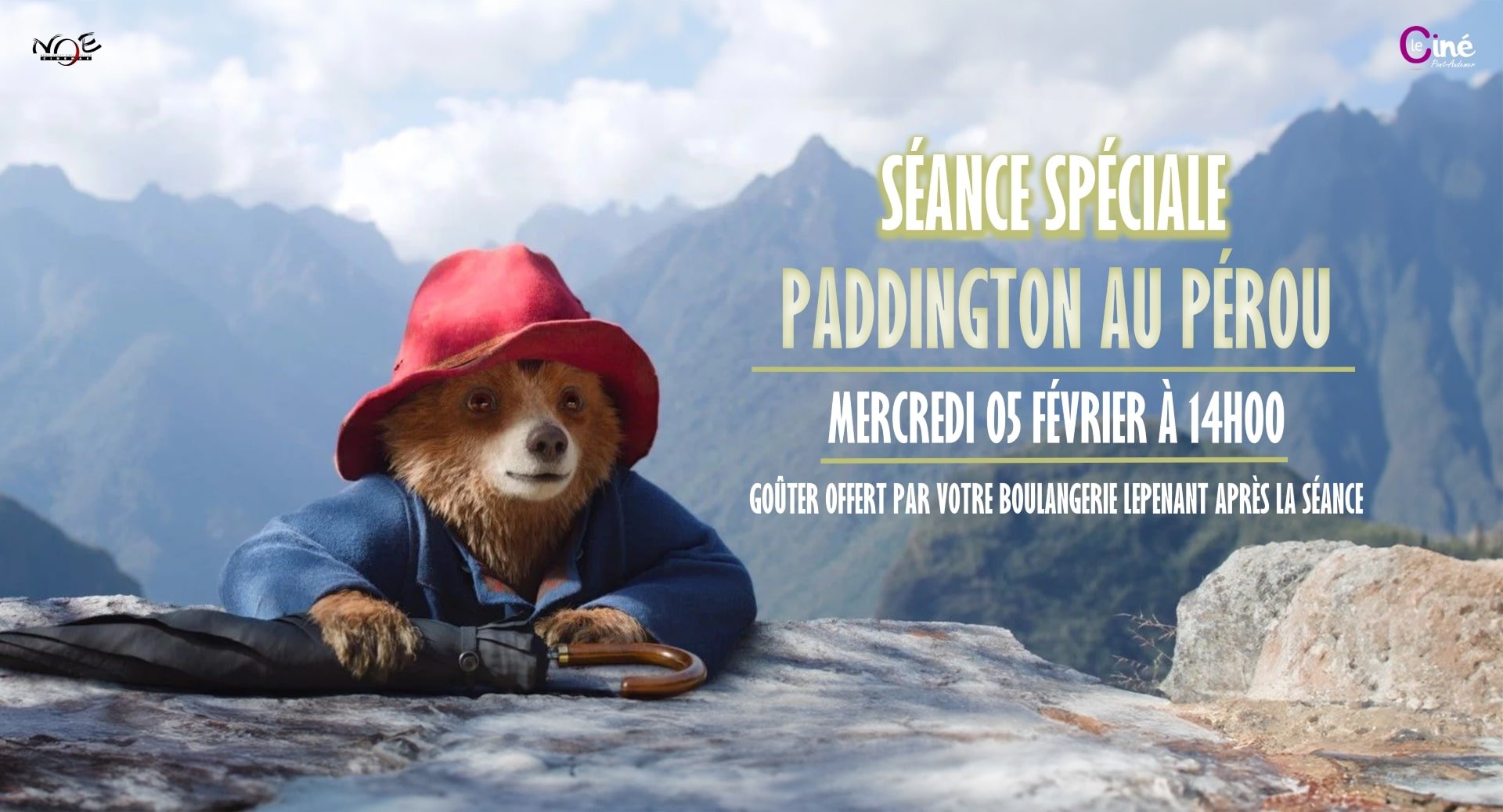 PADDINGTON AU PEROU : Ciné goûter