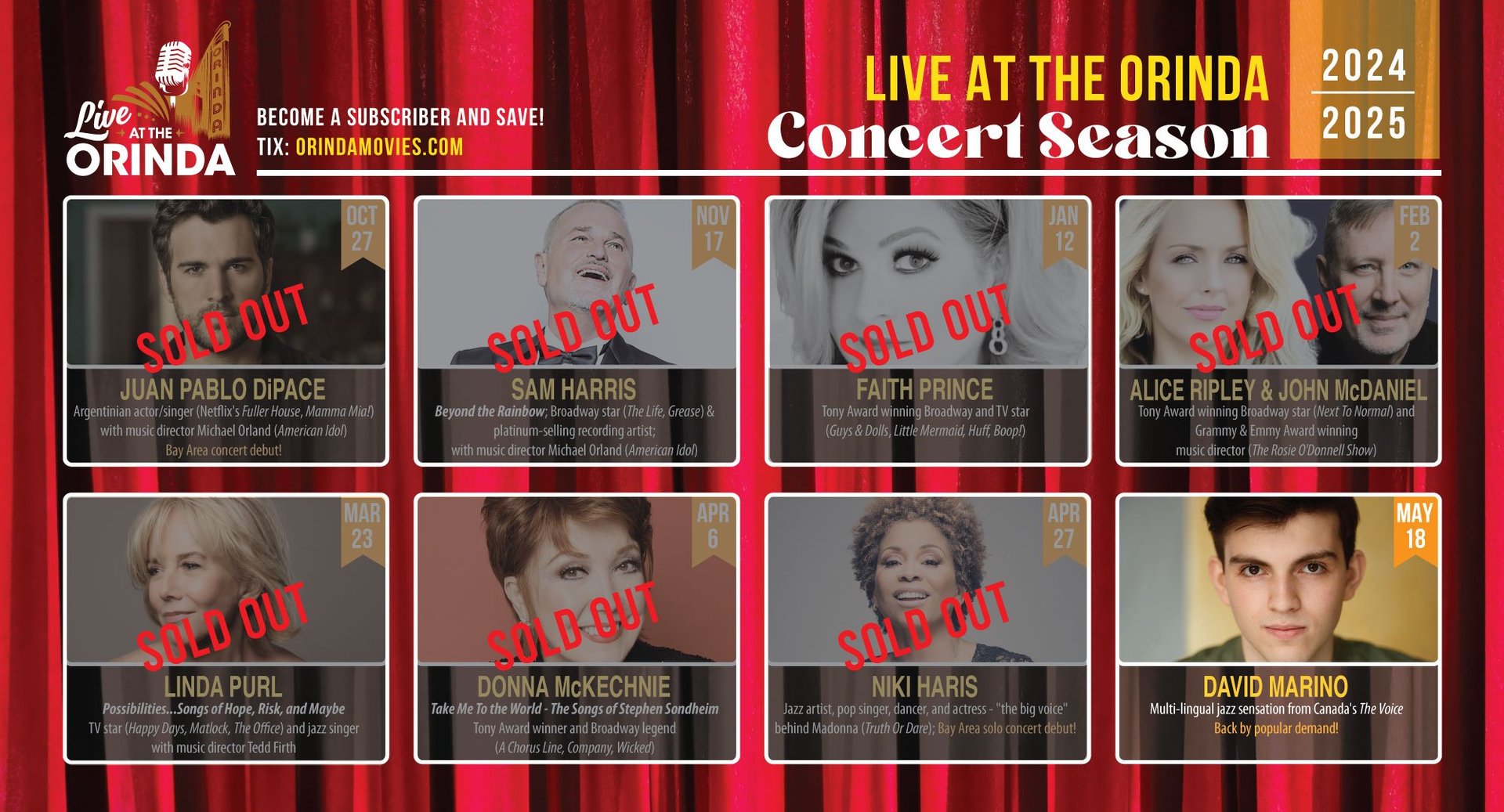Live At Orinda 2023/2024 Concert Series