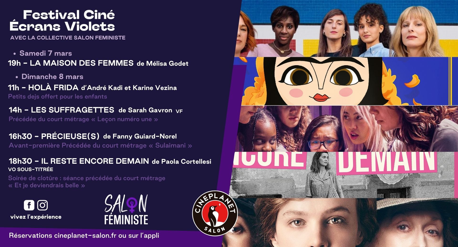 Festival ciné écrans violets