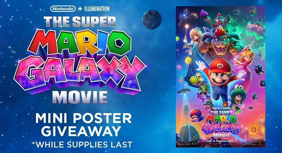 The Super Mario Galaxy Movie Mini Poster Available While Supplies Last