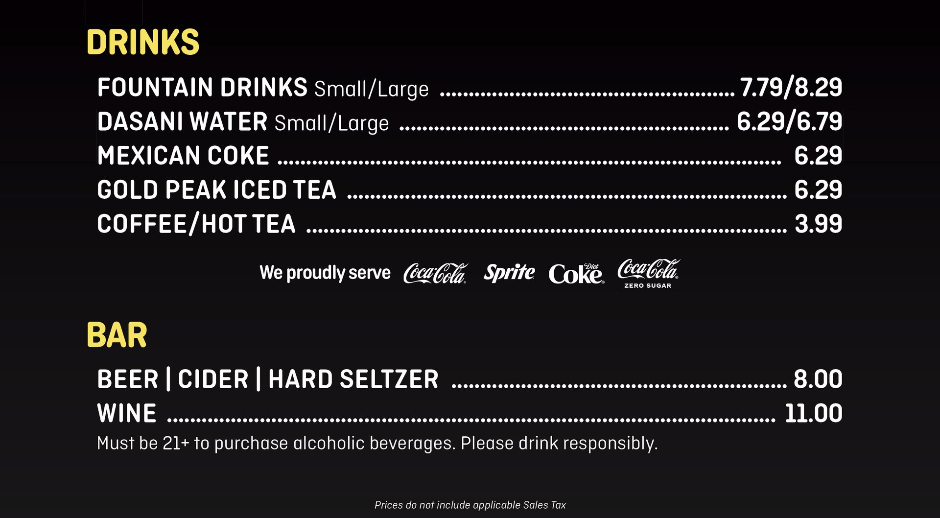 Concession Items