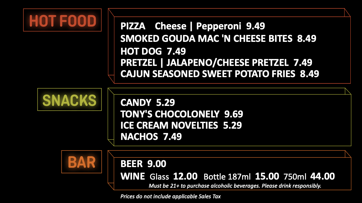 Concession Items