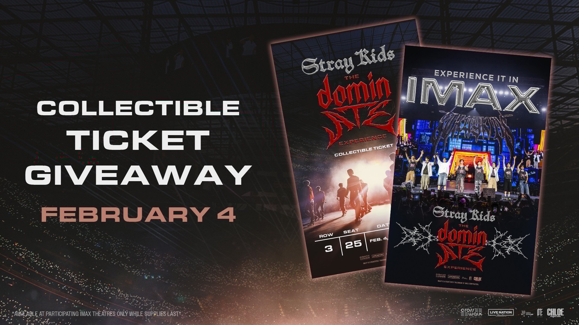 STRAY KIDS doninATE IMAX Early Access collector's ticket