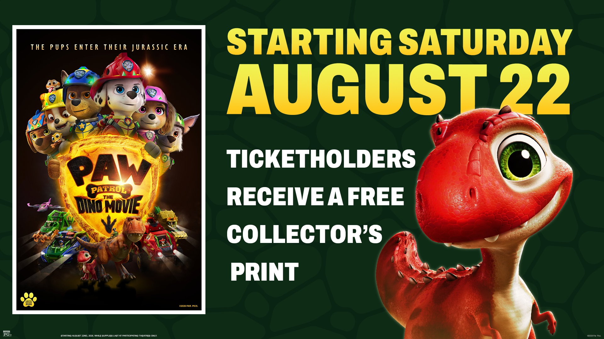 Paw Patrol: The Dino Movie Collector's Prints Promotion