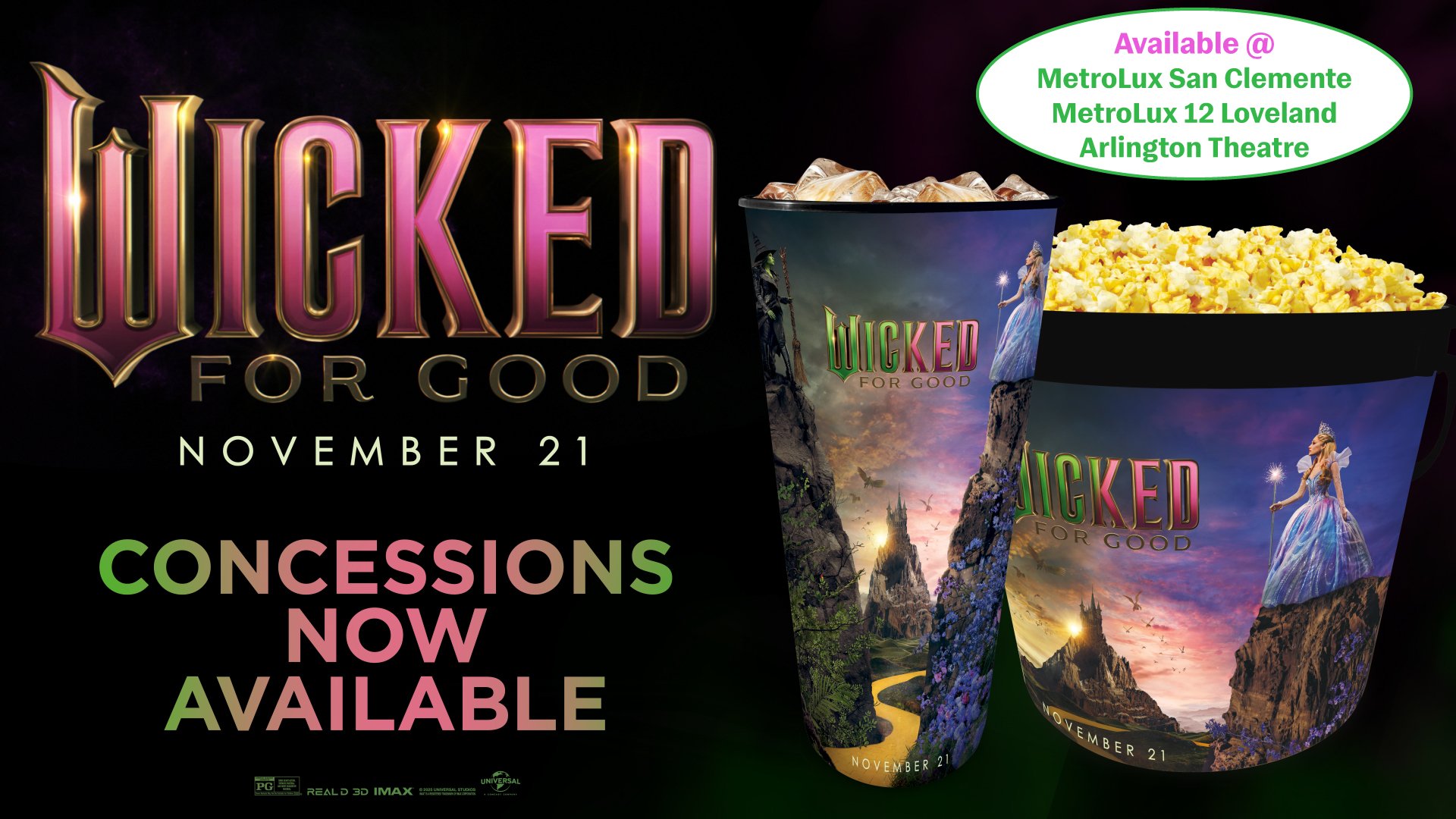 Wicked for Good Concession Specials