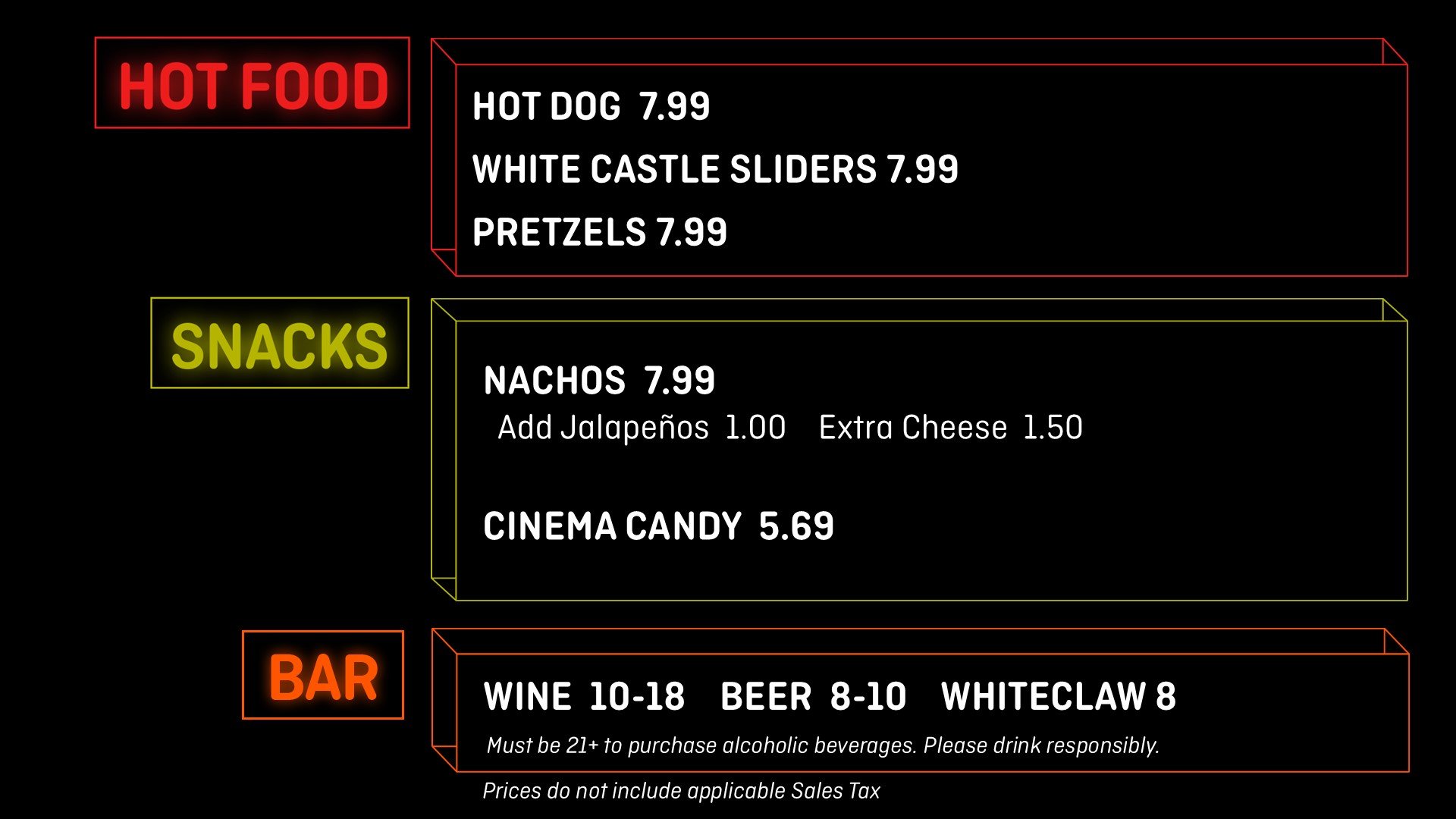 Concession Items