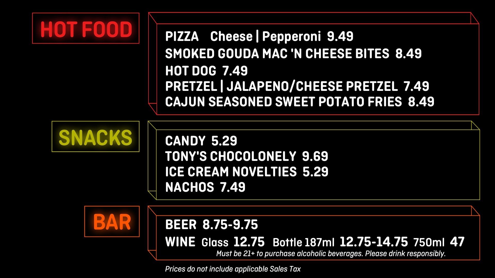 Concession Items