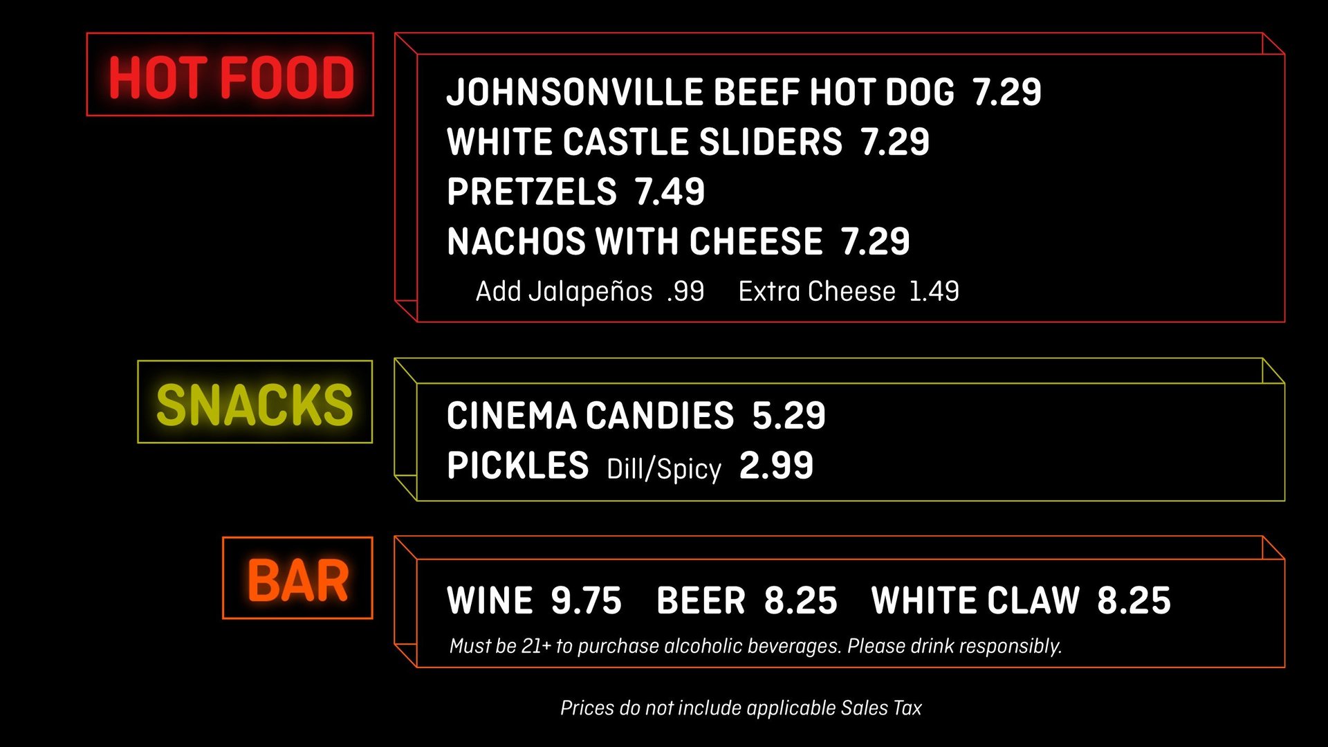 Concession Items