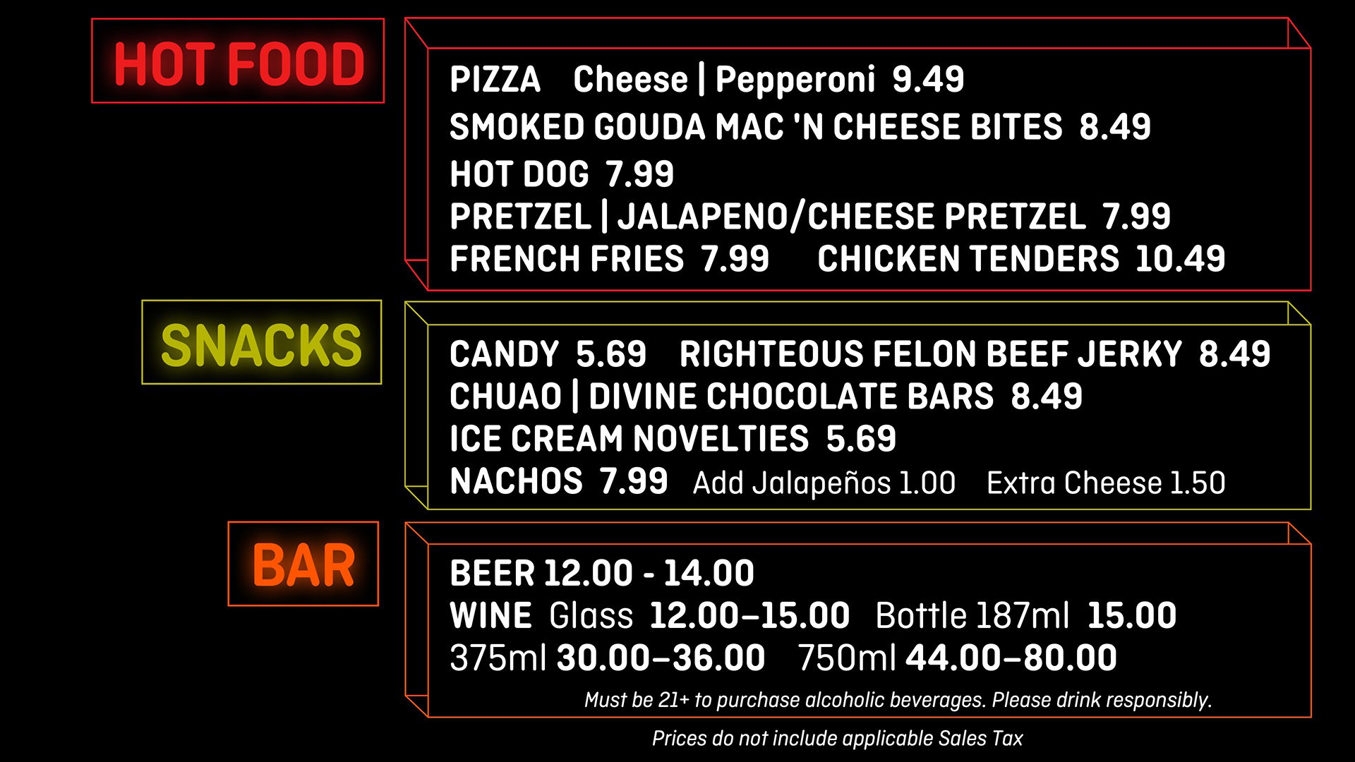 Concession Items