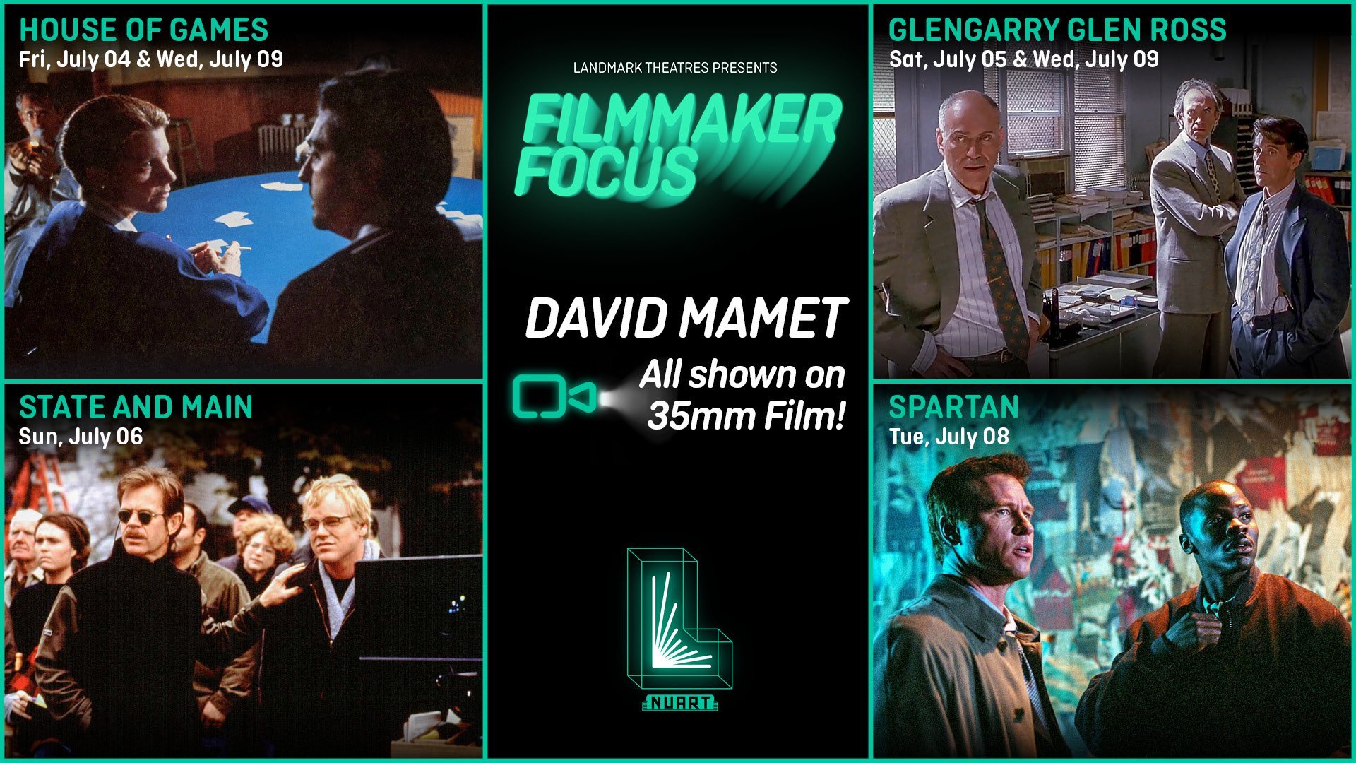 Filmmaker Focus: David Mamet in 35mm at Nuart Theatre