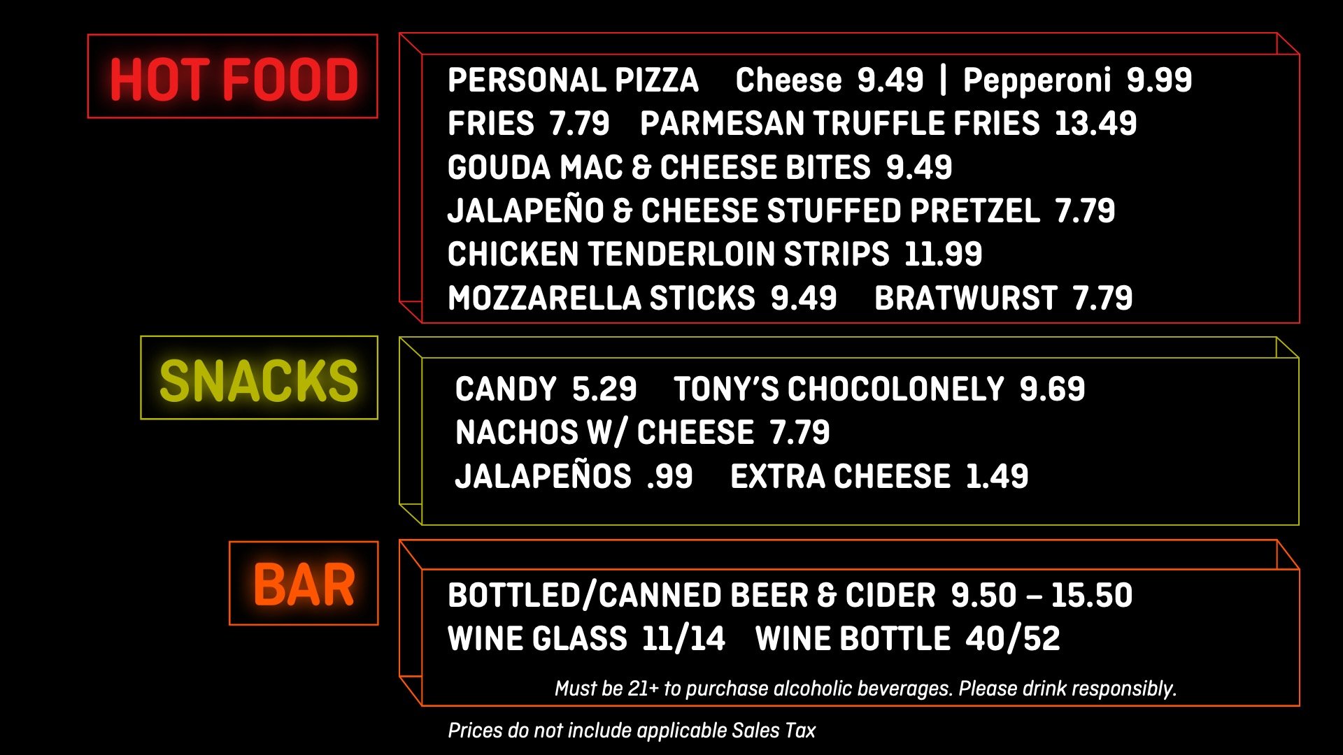 Concession Items