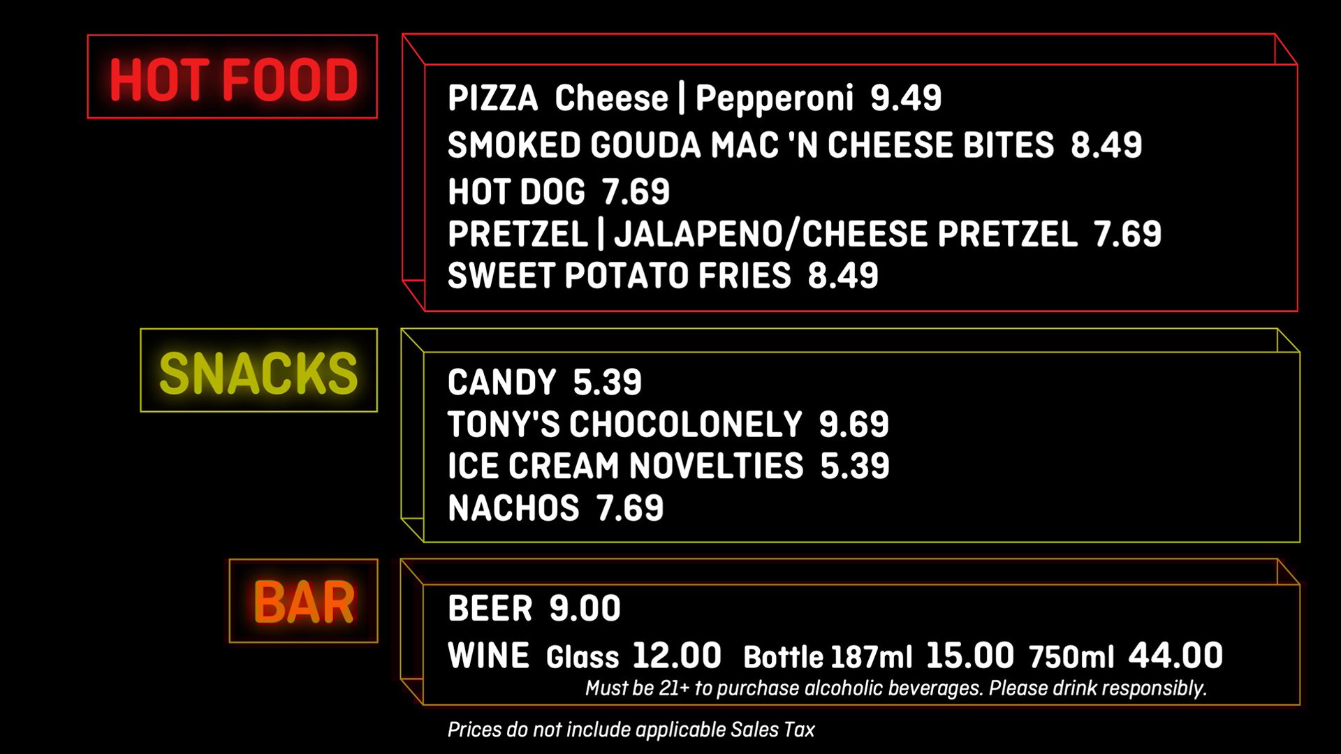 Concession Items