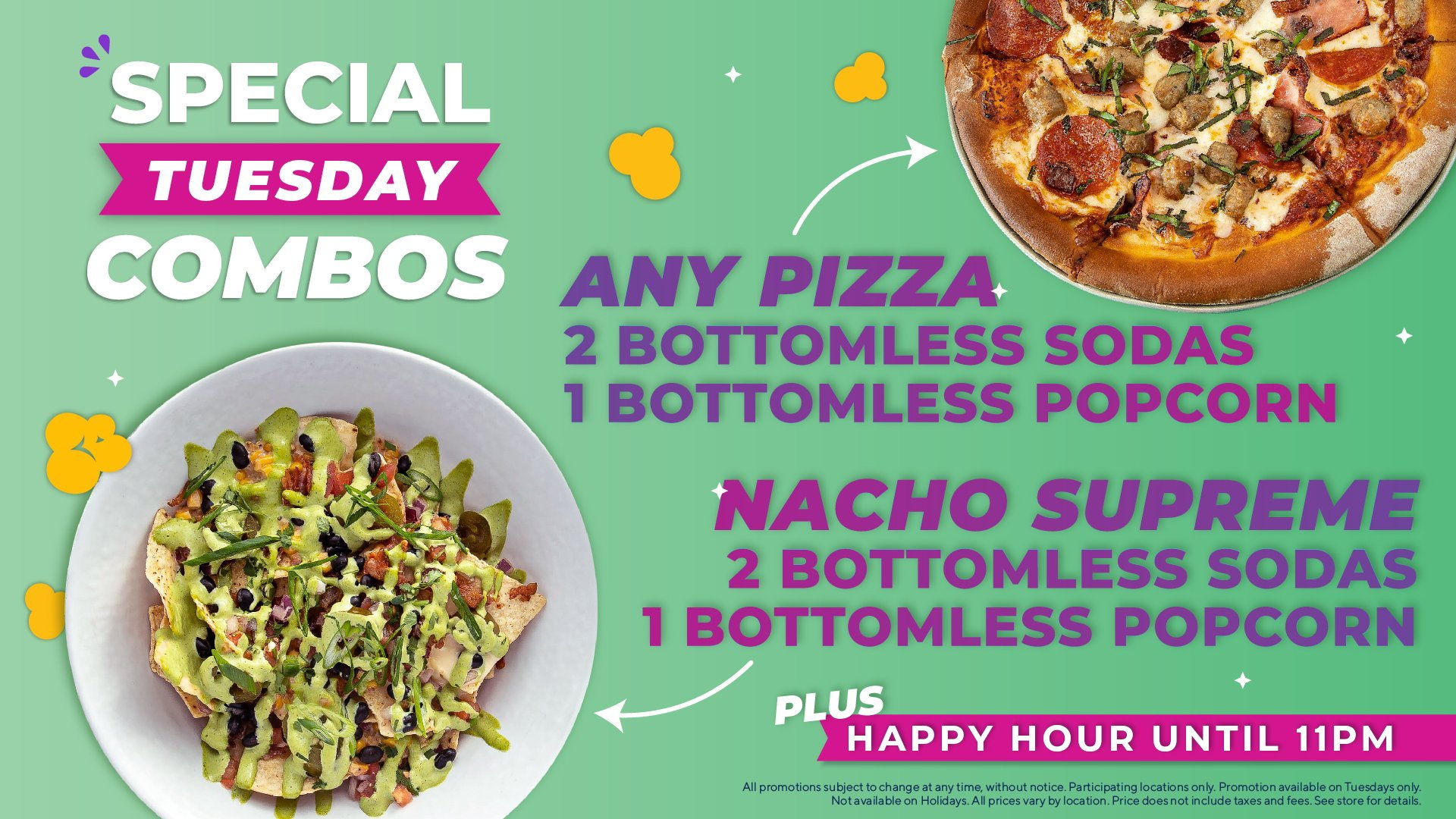 Special Pizza or Nacho Tuesday Combos at Cinepolis and Moviehouse