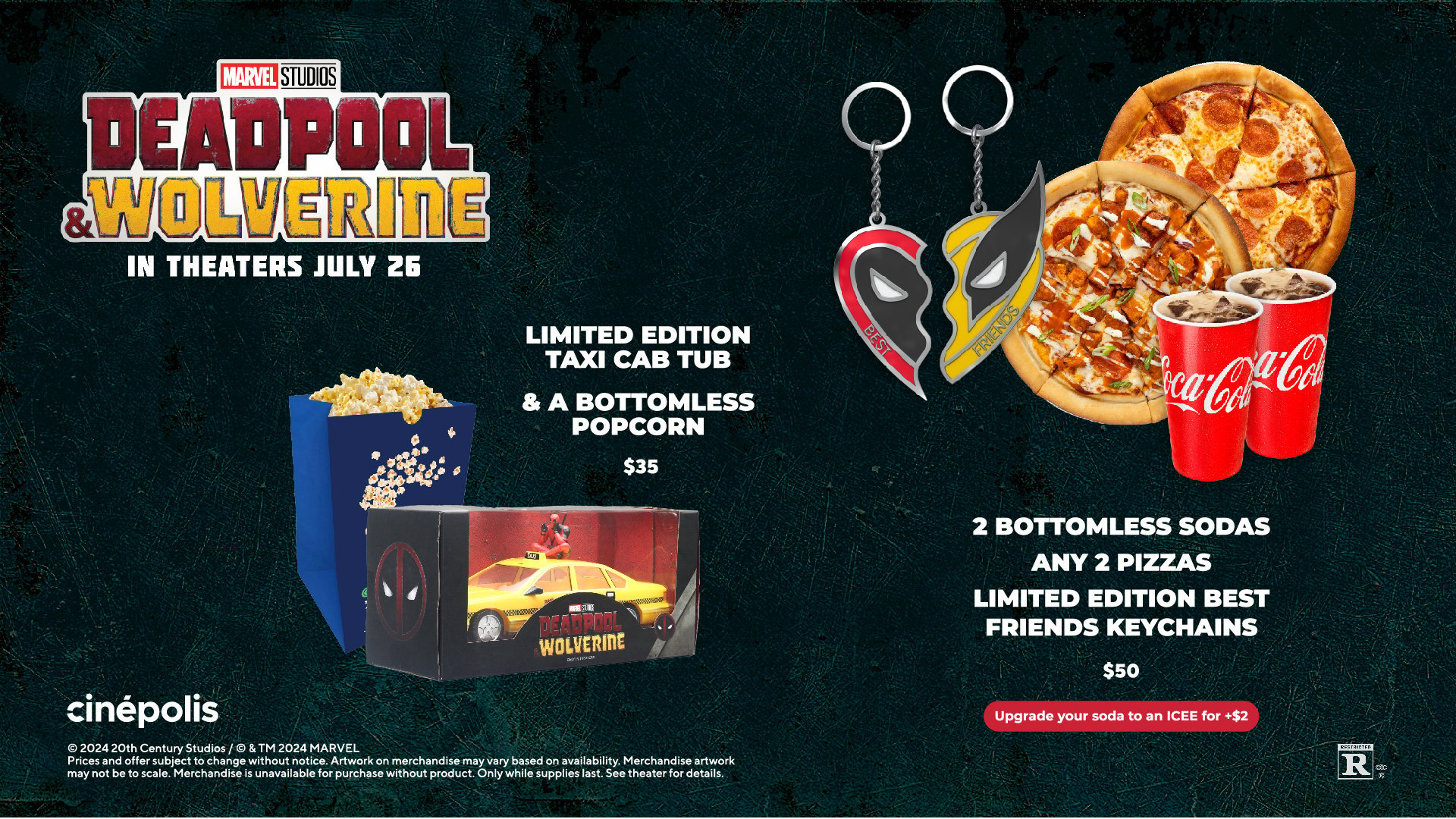 Deadpool and Wolverine Key Chains at Cinepolis 