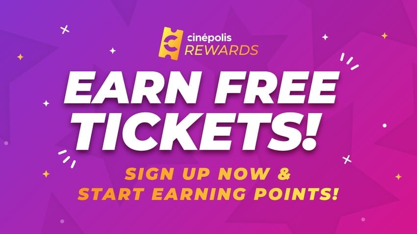 Start earning points to get free movie tickets at Cinepolis