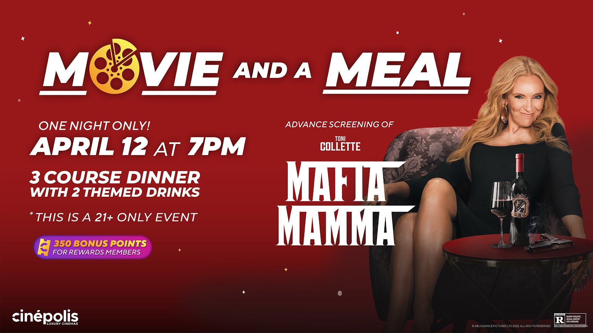 Mafia Mamma Movie and a Meal Advance Screening at Cinepolis 