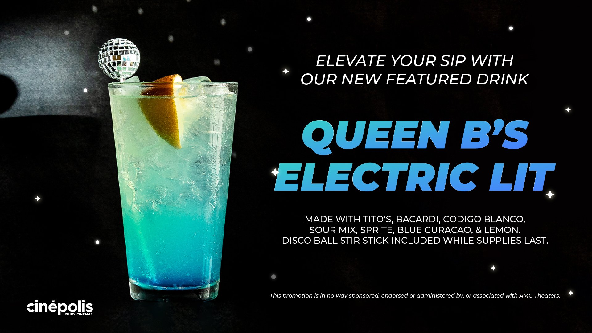 Beyonce inspired cocktail at Cinepolis