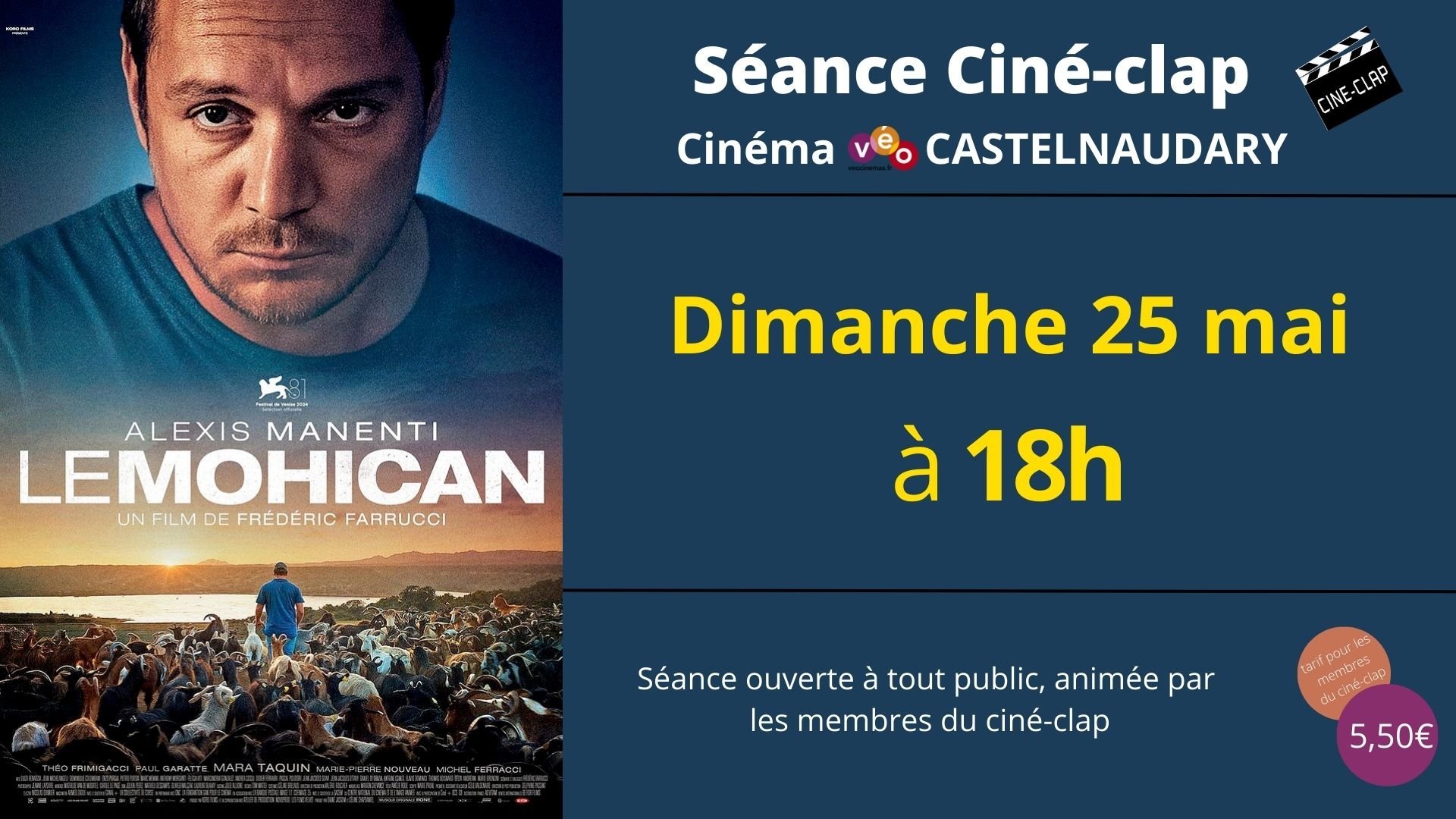Ciné clap : Le mohican