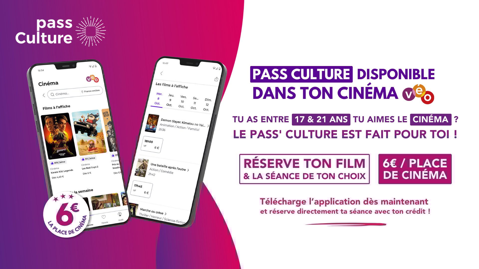 Votre pass culture au Ciné Get !