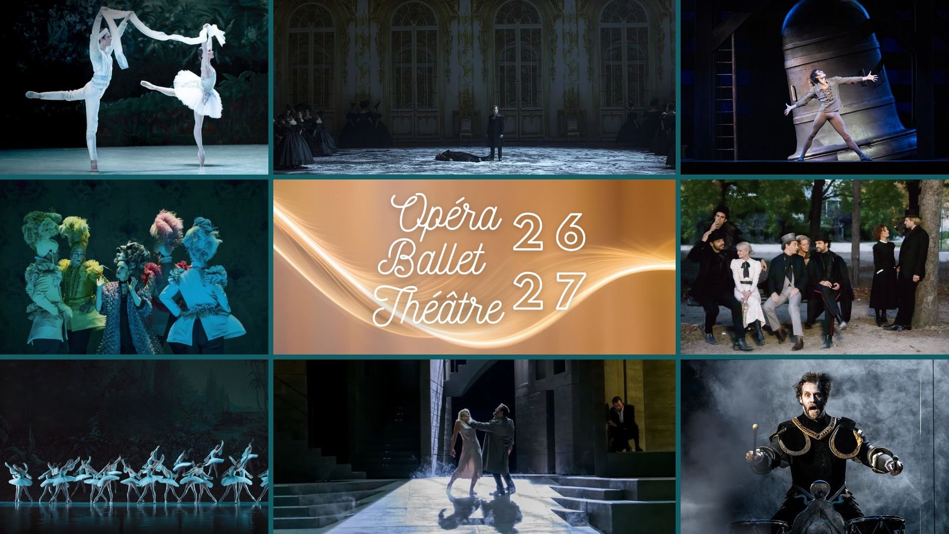 Visuel programmation à venir pour la saison 2025-2026 Opéra ballet théâtre