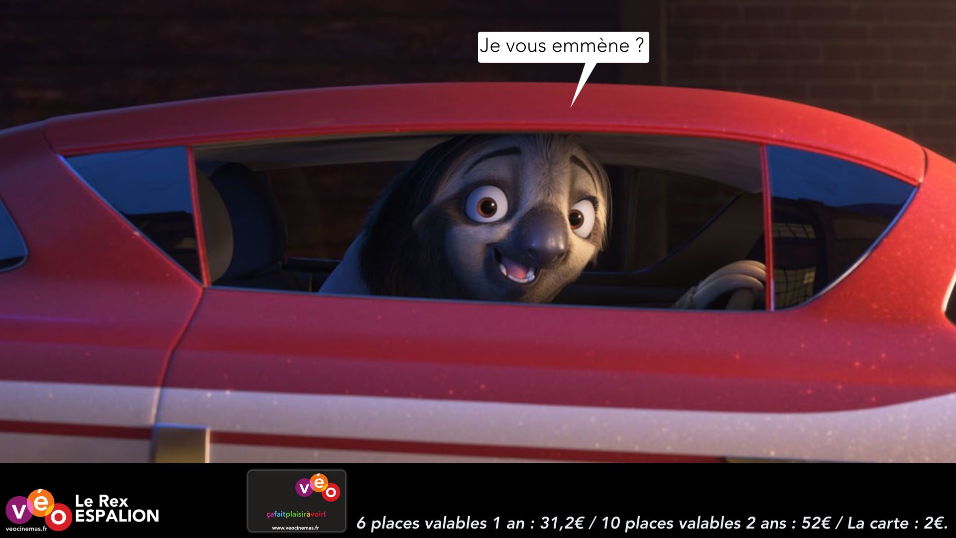 Carte abonnement Véocinémas