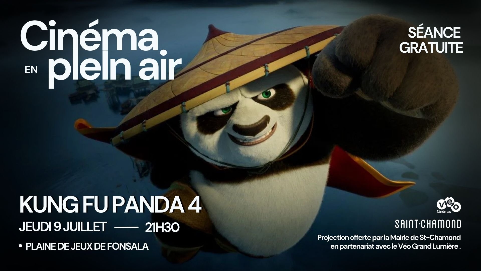 Séance du Jeudi 9/07 à 21h30 : KUNG FU PANDA 4 (au lieu de TOY STORY reporté au jeudi 6/08)
