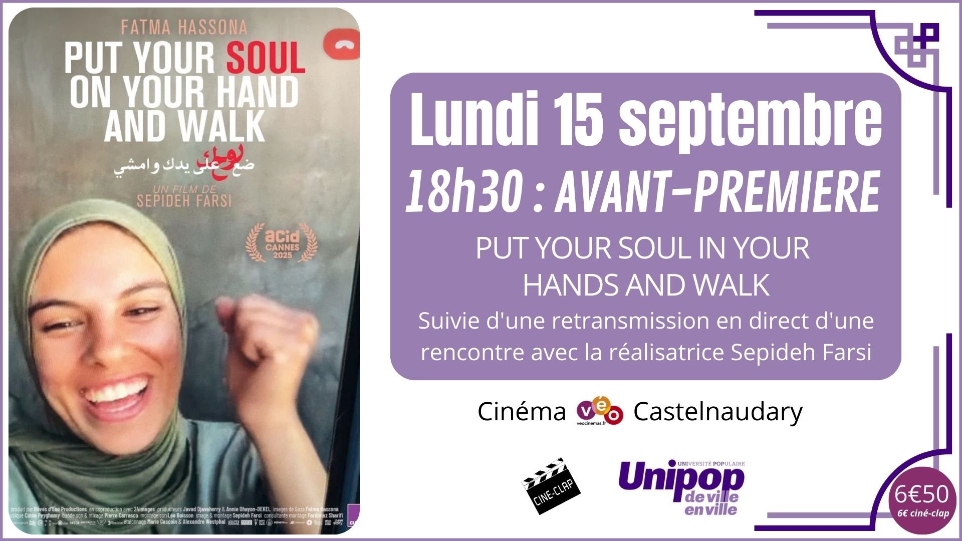 Put your soul on your hand and walk