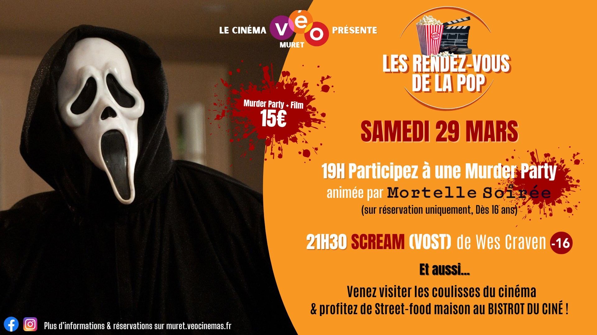 SCREAM | SAMEDI 29/03 À PARTIR DE 19H
