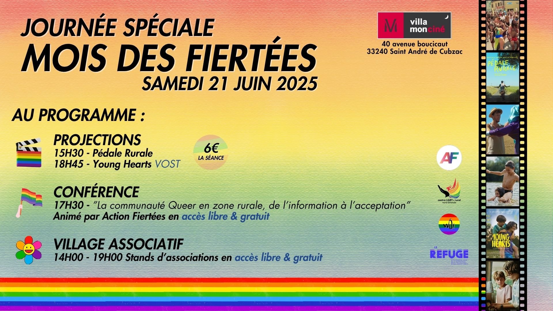 JOURNÉE SPÉCIALE : MOIS DES FIERTÉES