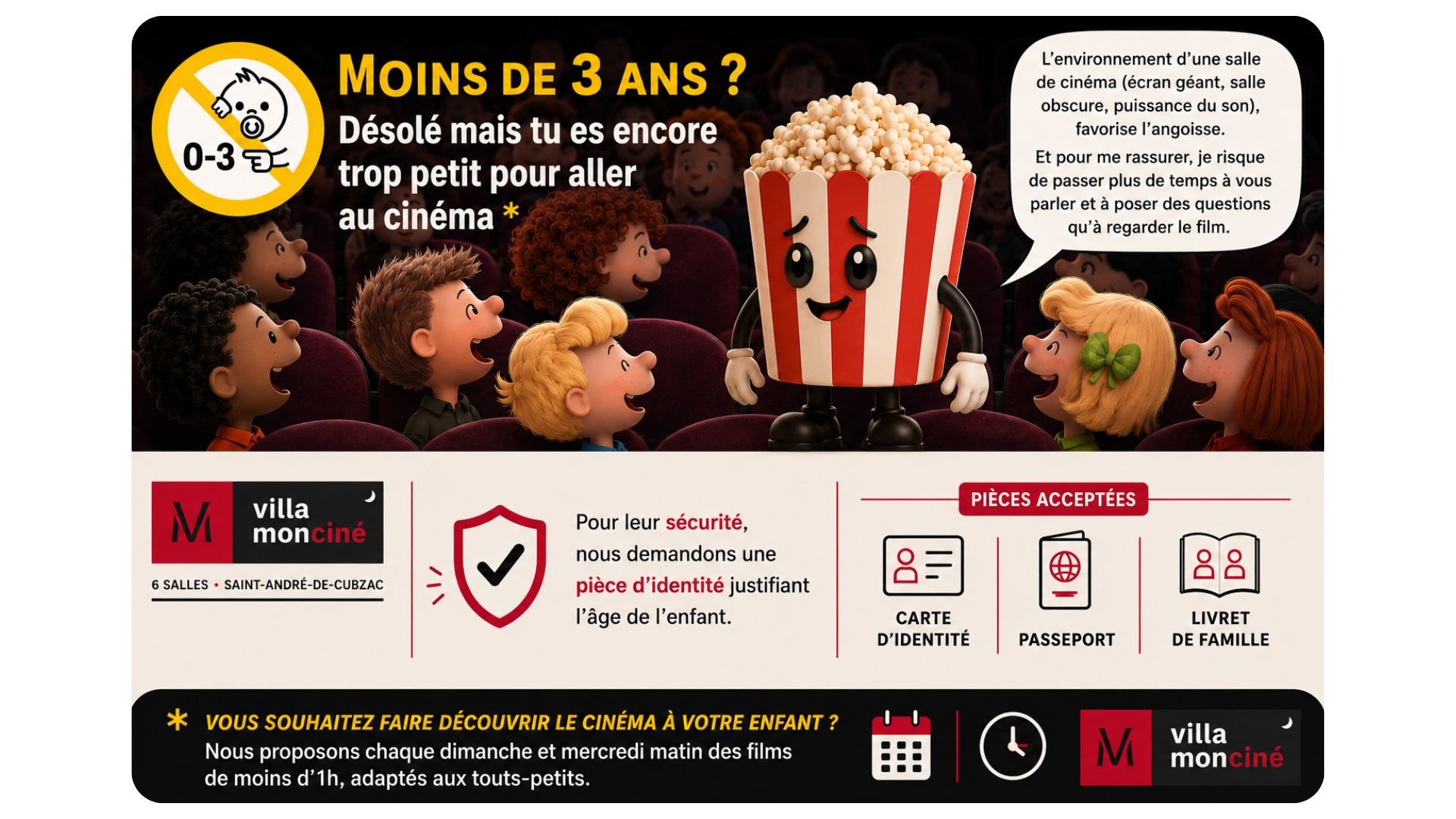 cinéma avant 3 ans