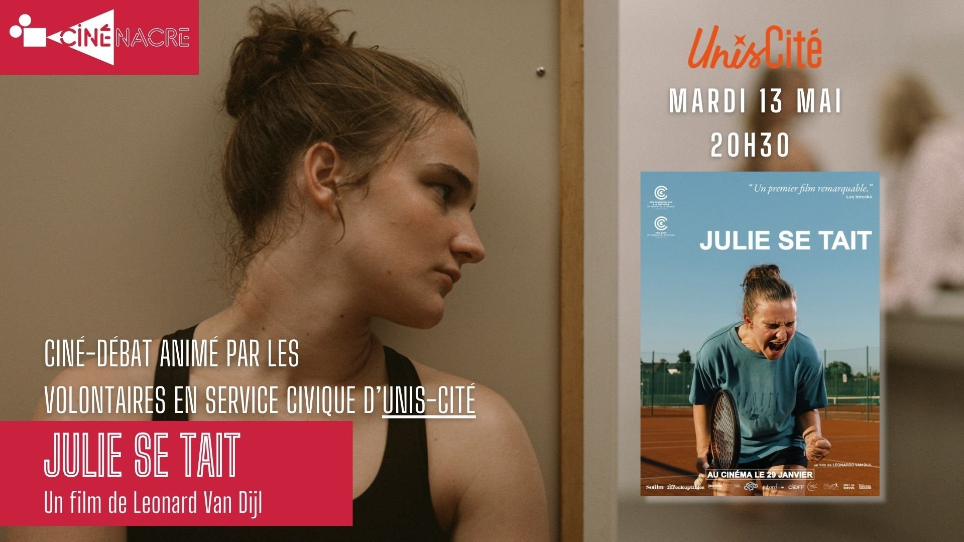 Ciné-débat avec les volontaires en service civique d'Unis-Cité • JULIE SE TAIT de Leonard Van Dijl
