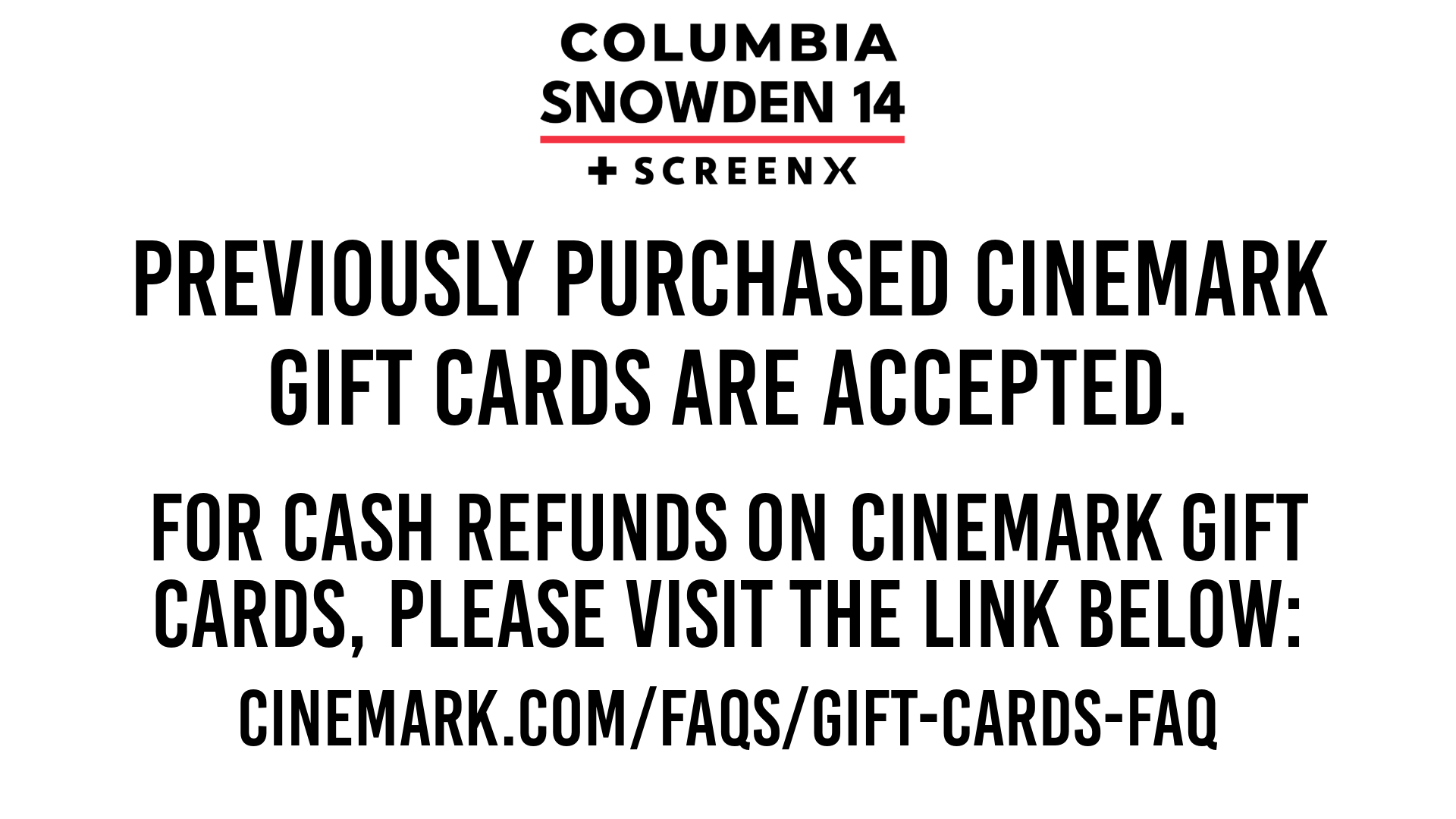 Gift Cards for Snowden