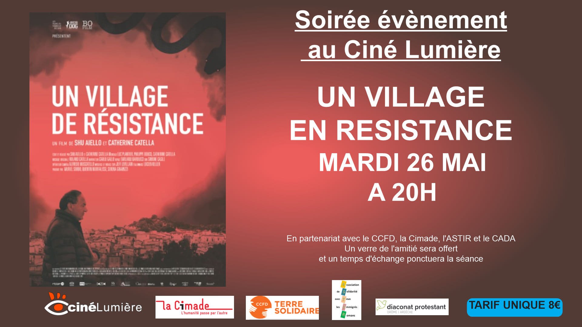 Soirée UN VILLAGE EN RESISTANCE