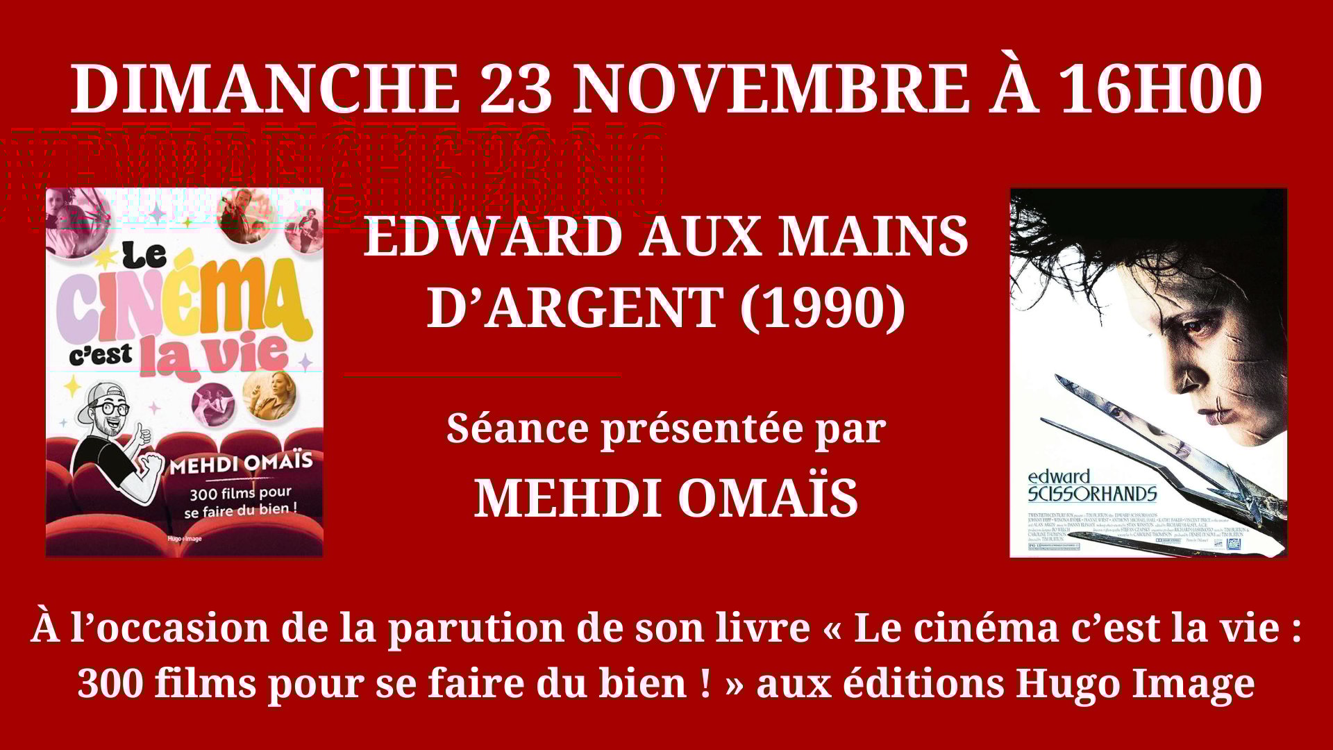 Cinéma Mac Mahon - Livre Mehdi Omaïs - Edward aux mains d'argent