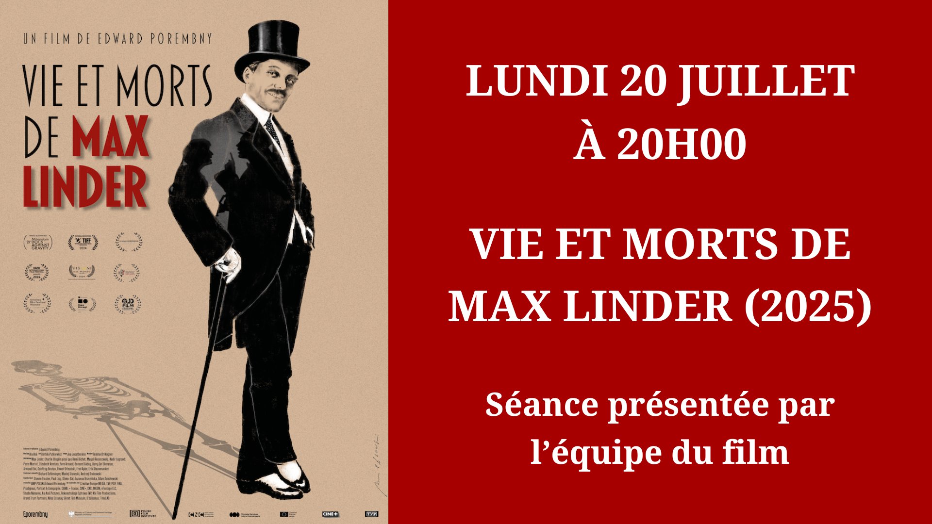 Cinéma Mac Mahon - Vie et morts de Max Linder