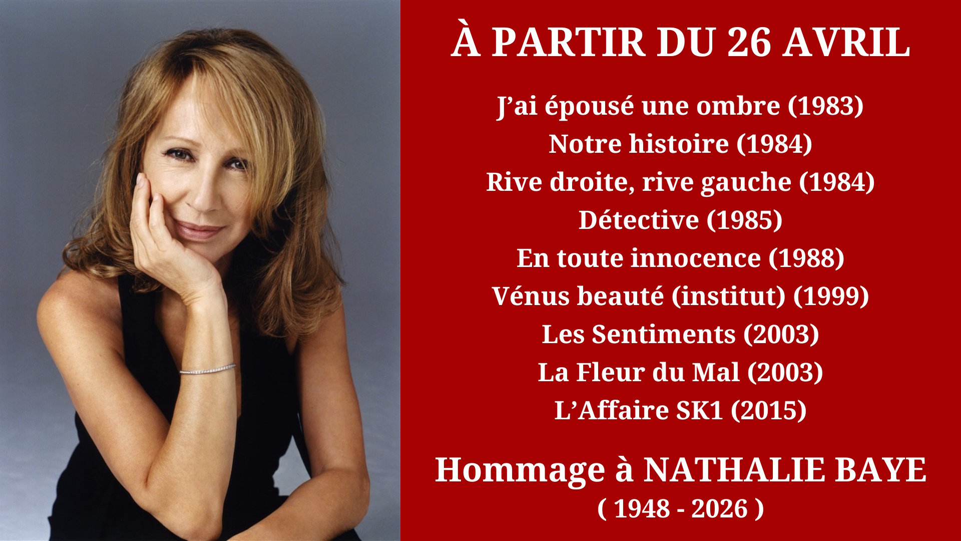 Cinéma Mac Mahon - Hommage à Nathalie Baye 2