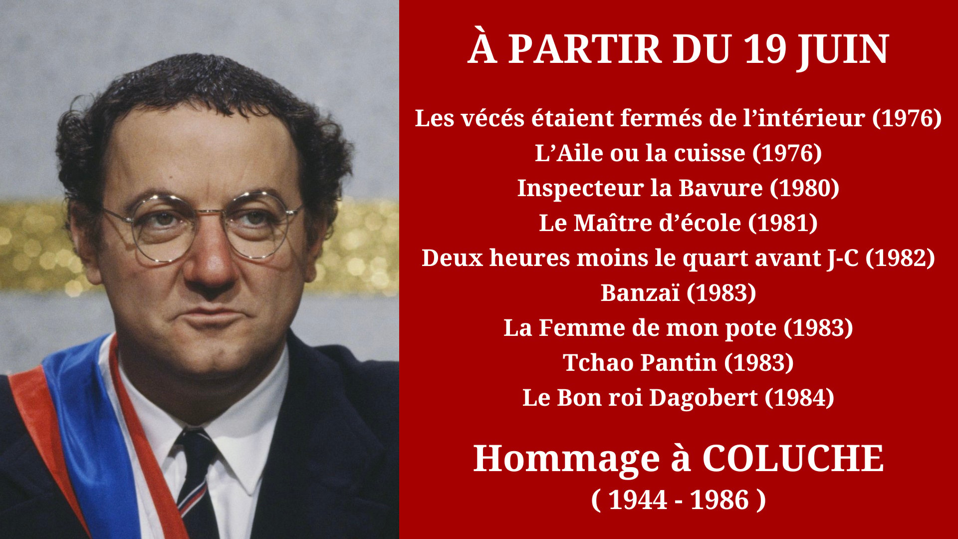 Cinéma Mac Mahon - Hommage à Coluche
