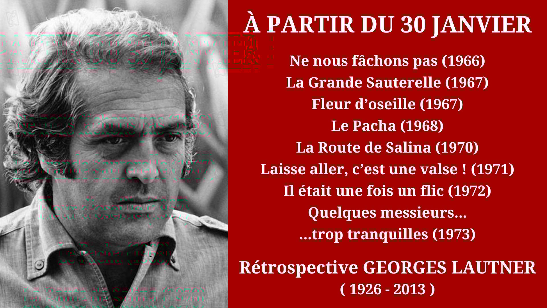 Cinéma Mac Mahon - Rétrospective hommage à Georges Lautner 2