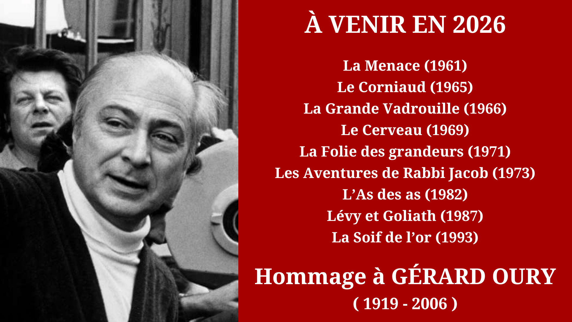 Cinéma Mac Mahon - Hommage à Gérard Oury