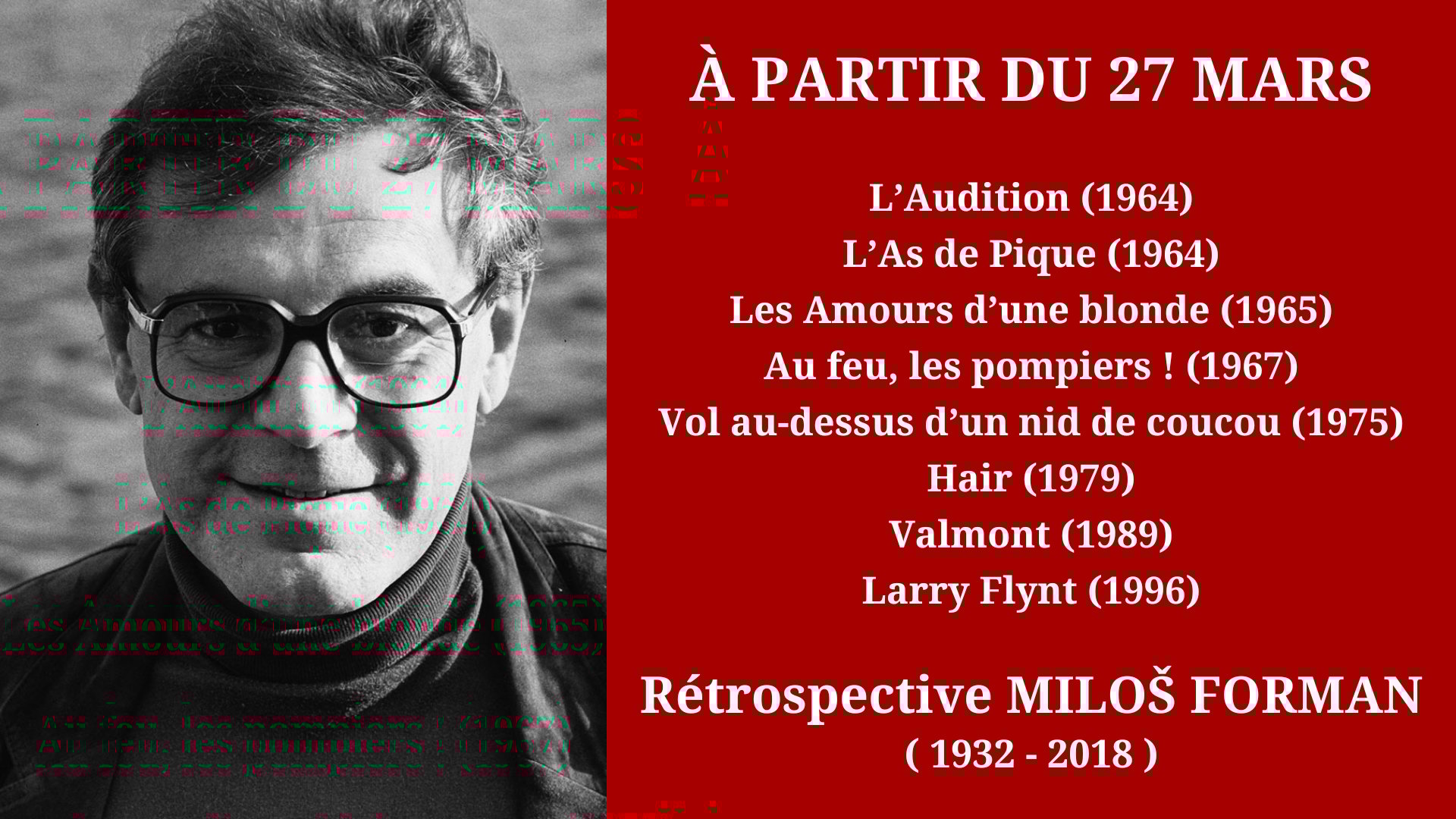 Cinéma Mac Mahon - Rétrospective Milos Forman