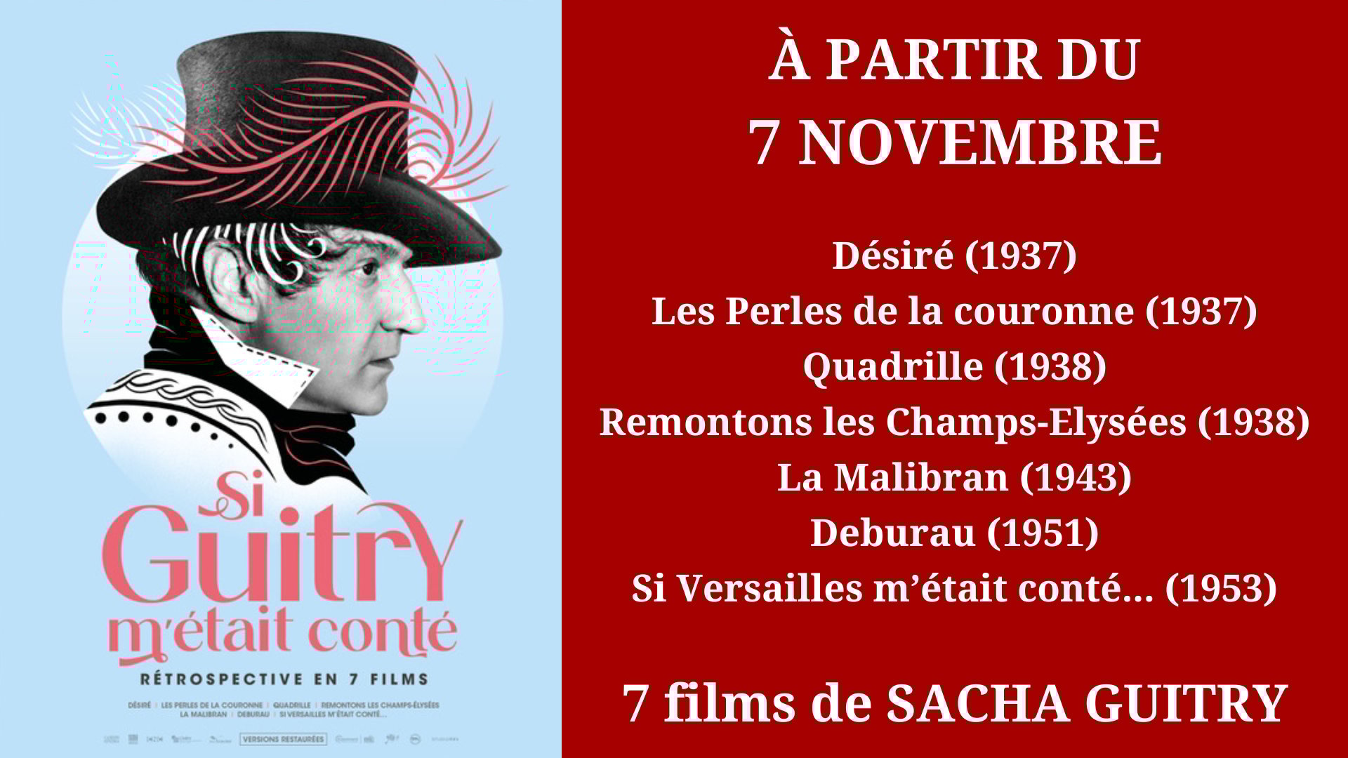 Cinéma Mac Mahon - Rétrospective Sacha Guitry