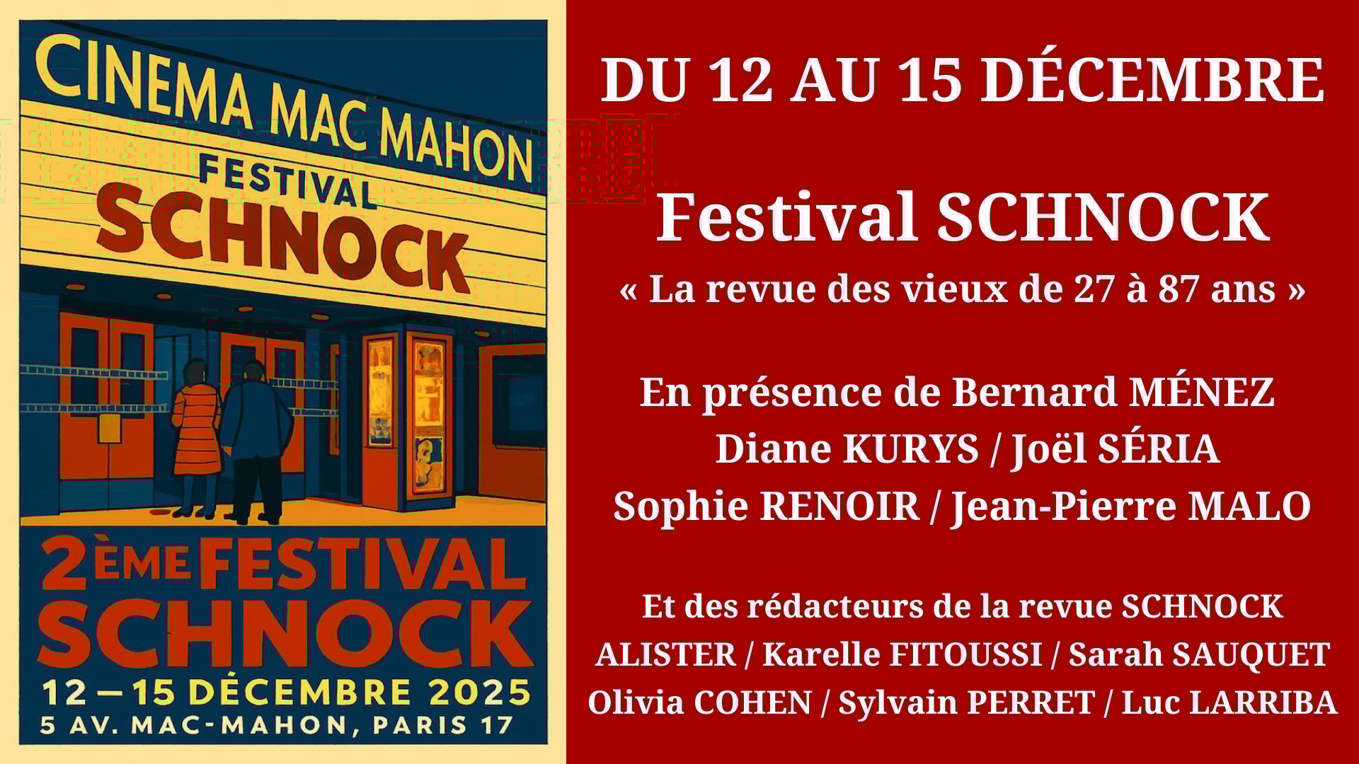 Cinéma Mac Mahon - Festival SCHNOCK 2025