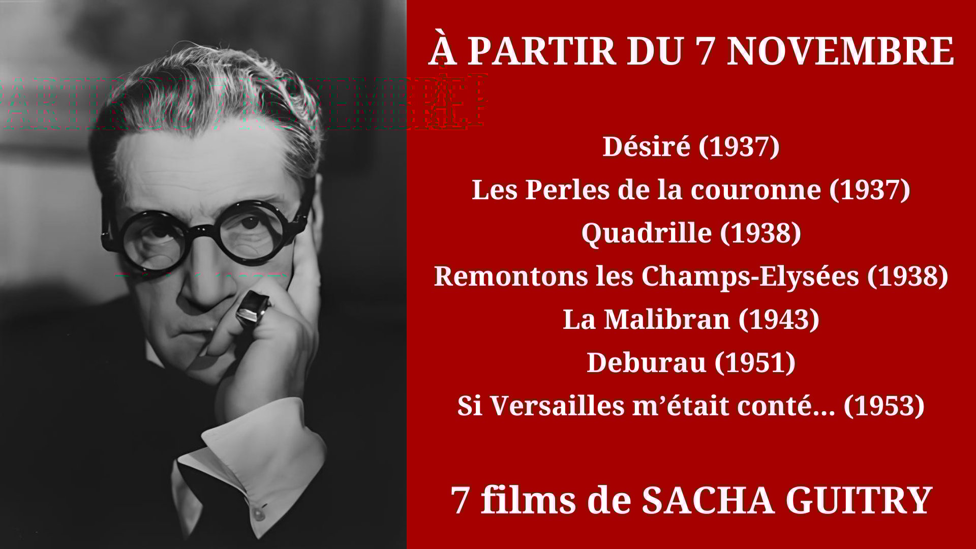 Cinéma Mac Mahon - Rétrospective Sacha Guitry